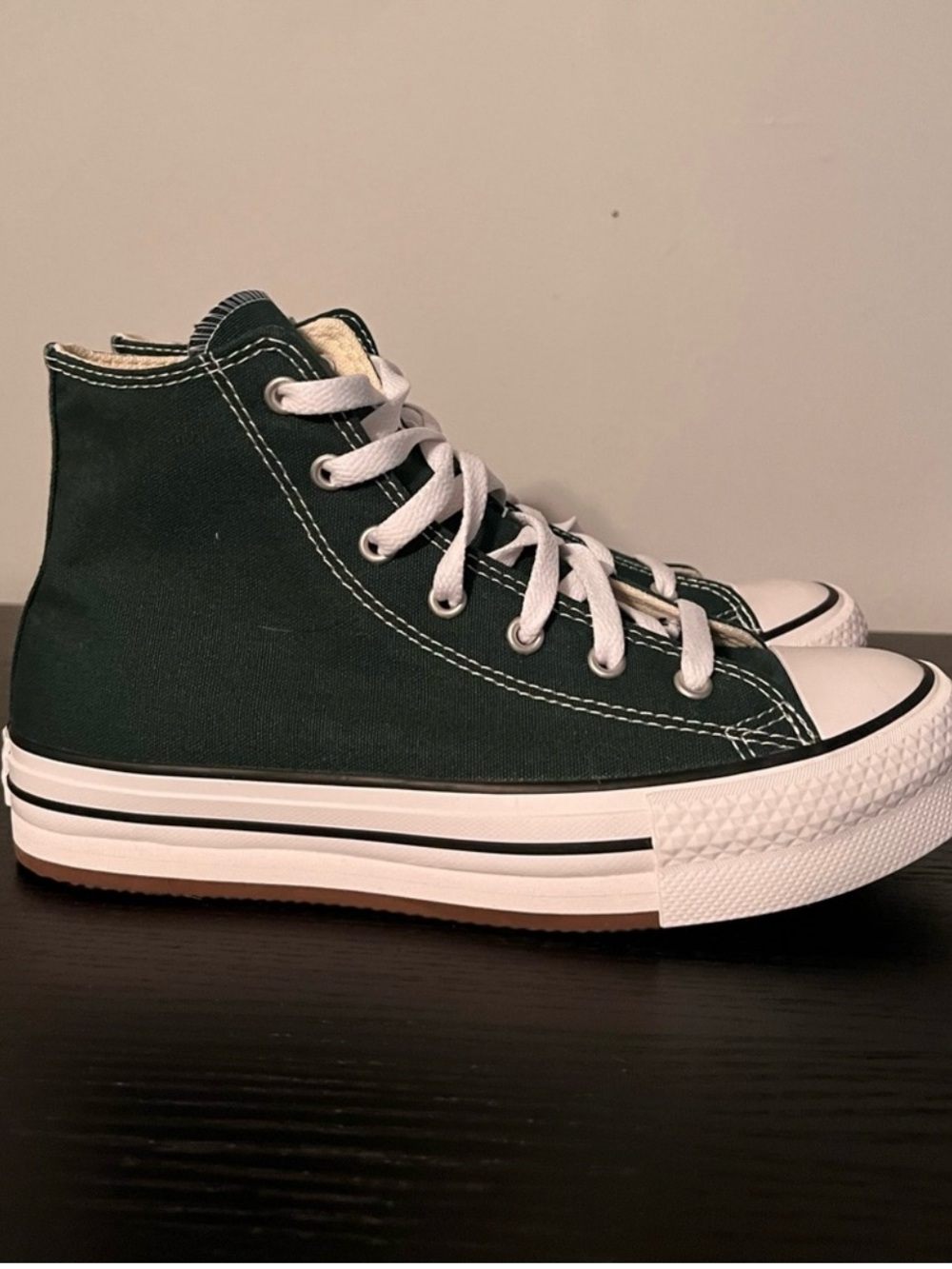 Dark Green Platform Converse